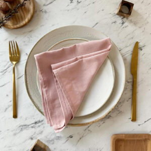 Light Dusty Pink Linen Napkins