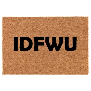 IDFWU Funny Coir Doormat