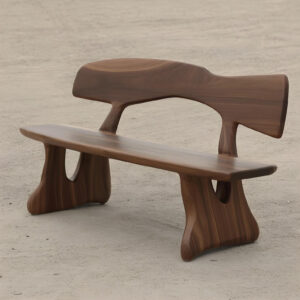 Stunning Wooden Bench Handcrafted From Solid Walnut