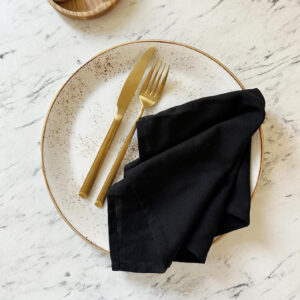 Black Linen Napkins